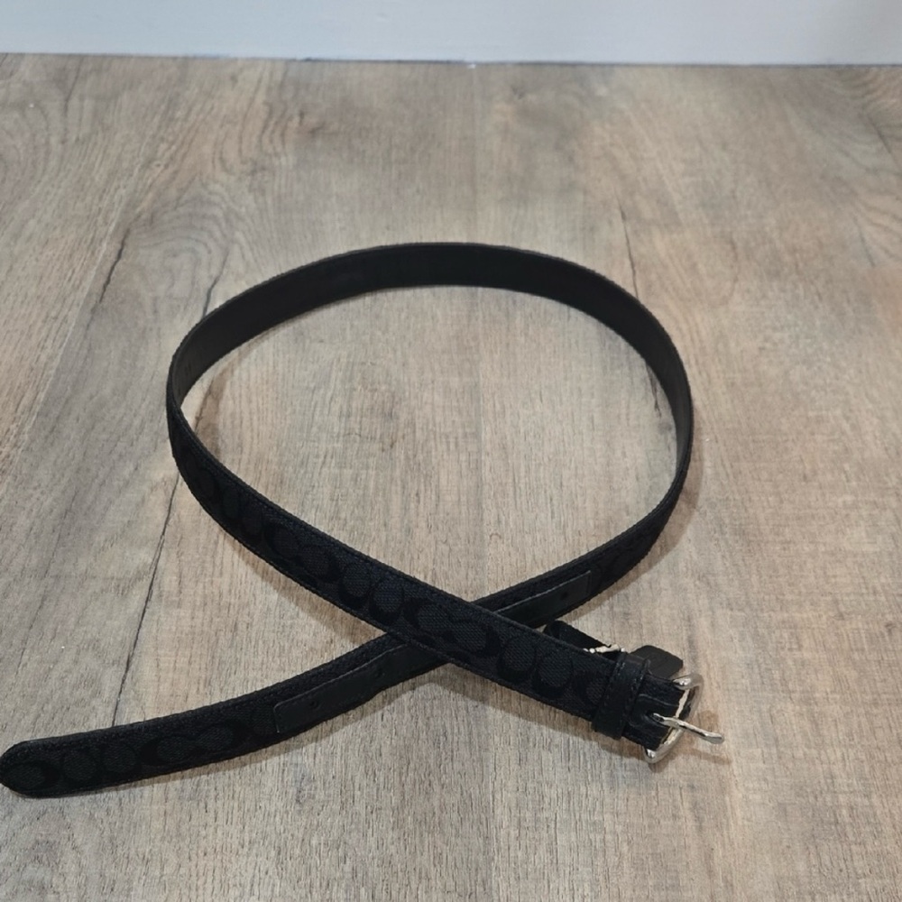 Coach Black Leather Belt